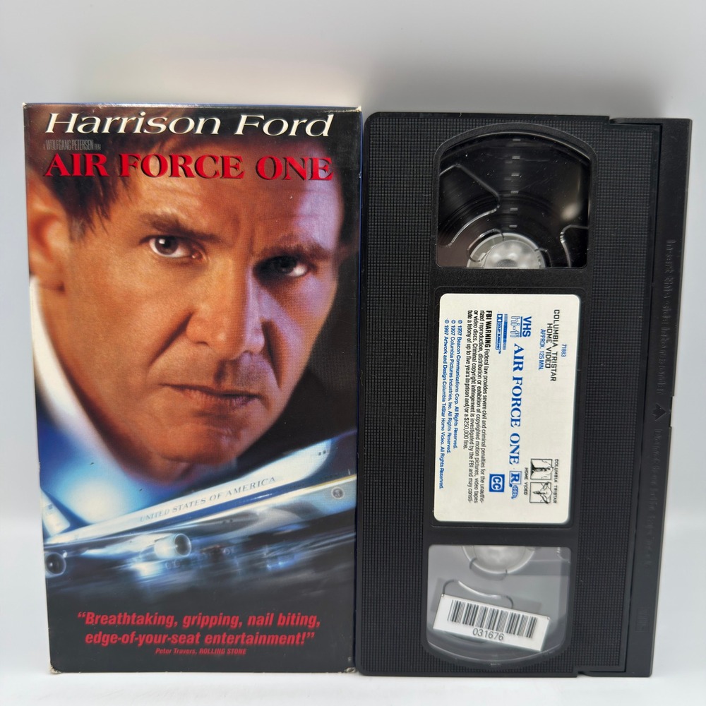 Air Force One VHS 1997 Harrison Ford Columbia TriStar Action Movie 71883 Rated R